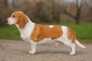 Small Swiss Hound — Orange and white coat