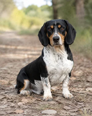 Small Swiss Hound — sitting