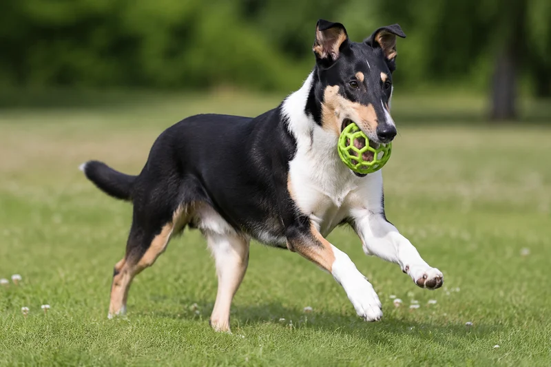 Smooth Collie — playing