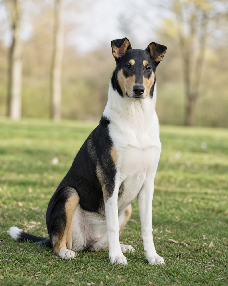 Smooth Collie — sitting