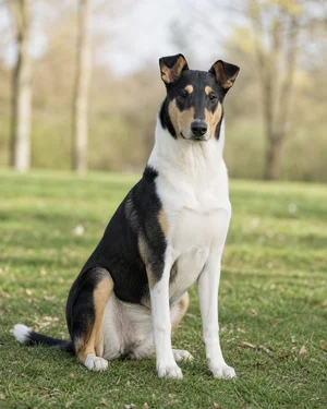 Smooth Collie — sitting