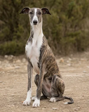 Spanish Greyhound — sitting