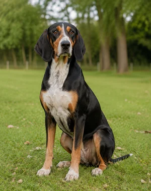 St. Hubert Jura Hound — sitting