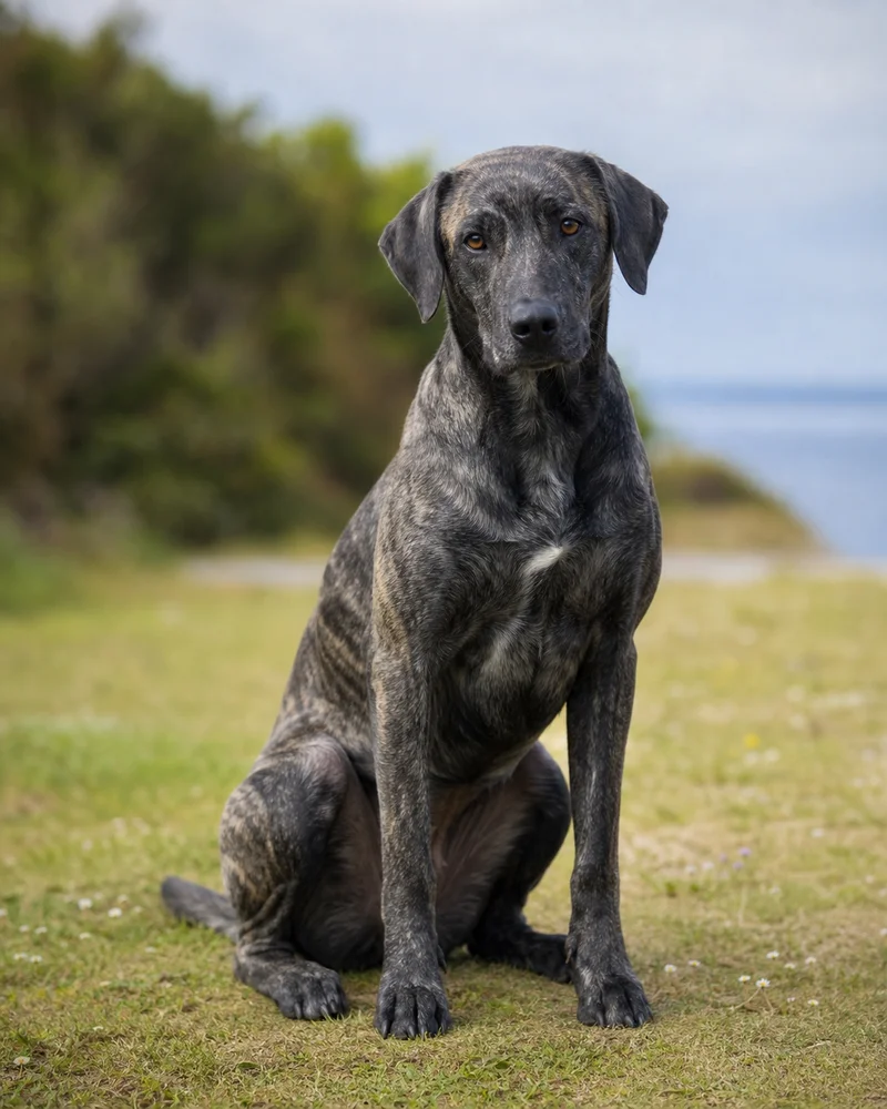 St. Miguel Cattle Dog — sitting
