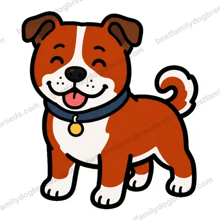 Staffordshire Bull Terrier smiling dog meme sticker