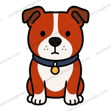 Staffordshire Bull Terrier dog staring meme sticker