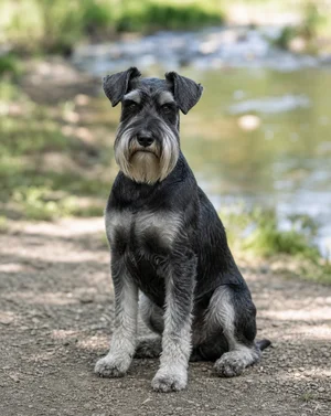 Standard Schnauzer — sitting