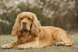 Sussex Spaniel — lying down