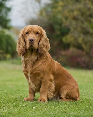 Sussex Spaniel — sitting
