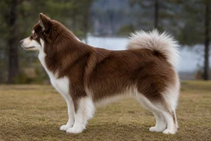Swedish Lapphund — Brown and White coat