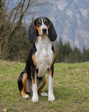 Swiss Hound — sitting