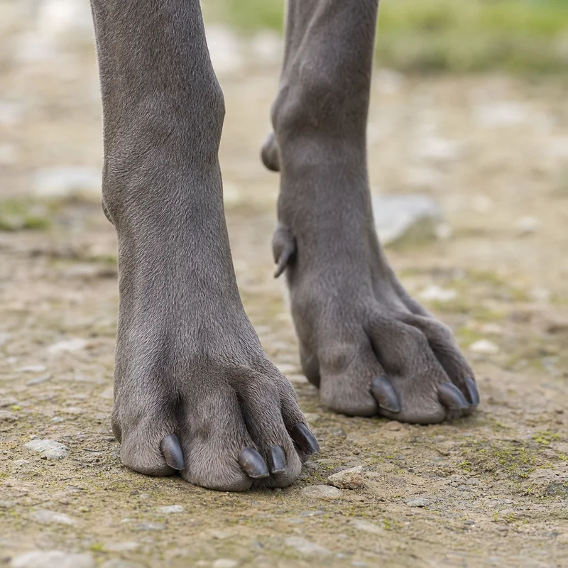 Weimaraner — paws