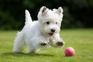 West Highland White Terrier — playing