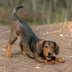 Westphalian Dachsbracke — playful