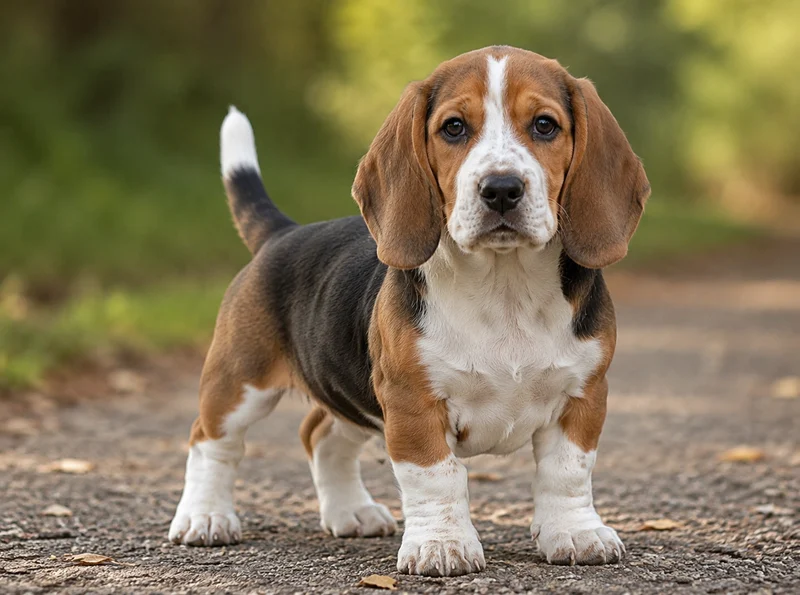 Beagle Basset Hound Mix Puppies illustrative mixed-breed example