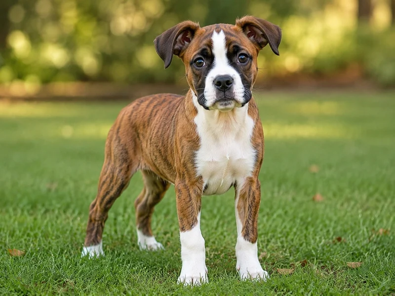 Boston Terrier Boxer Mix Puppies illustrative mixed-breed example