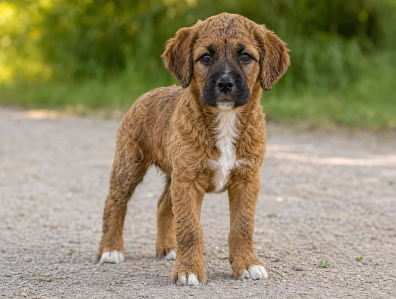 Boxer Poodle Mix Puppies illustrative mixed-breed example
