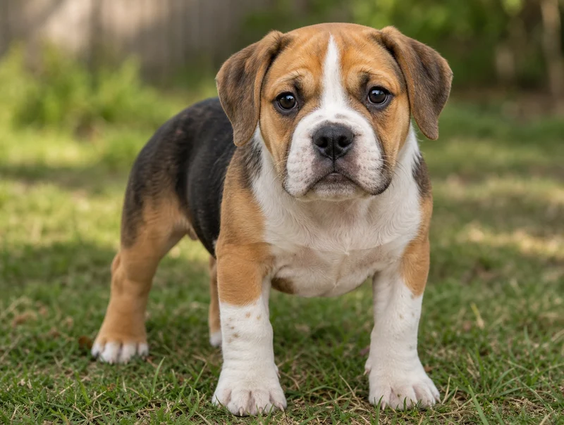 Bulldog Beagle Mix Puppies illustrative mixed-breed example