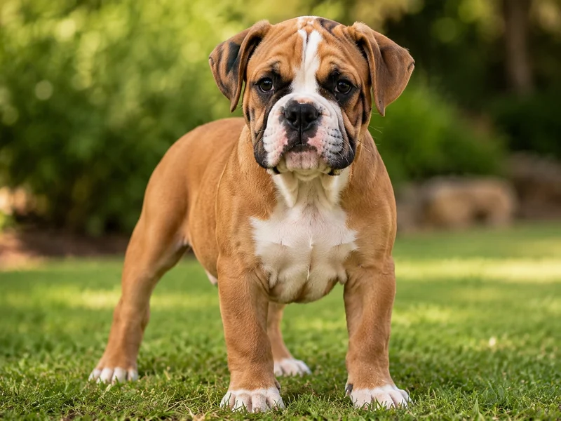 Bulldog Boxer Mix Puppies illustrative mixed-breed example
