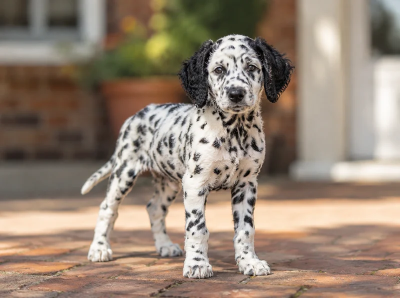 Dalmatian Poodle Mix Puppies illustrative mixed-breed example