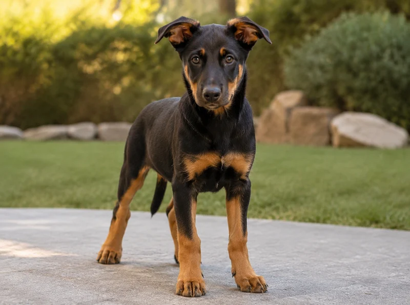 German Shepherd Doberman Pinscher Mix Puppies illustrative mixed-breed example