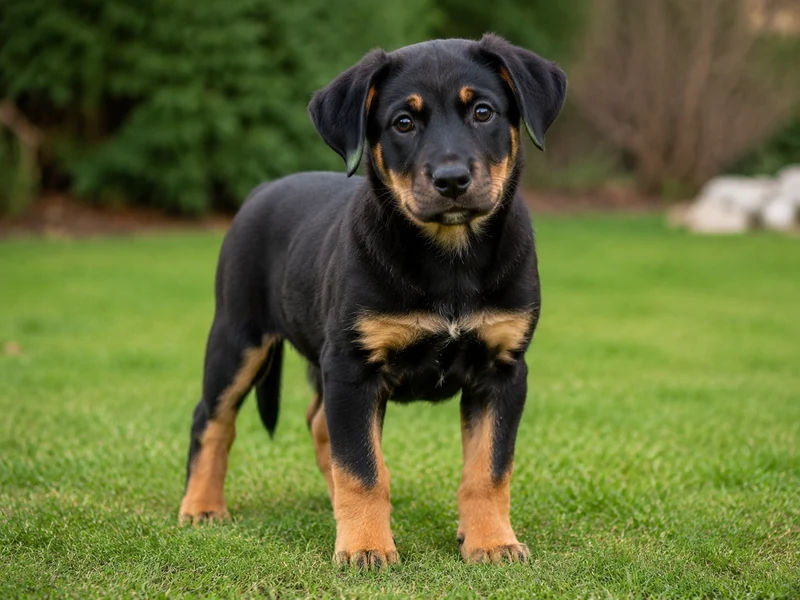Rottweiler Lab Mix Puppies illustrative mixed-breed example