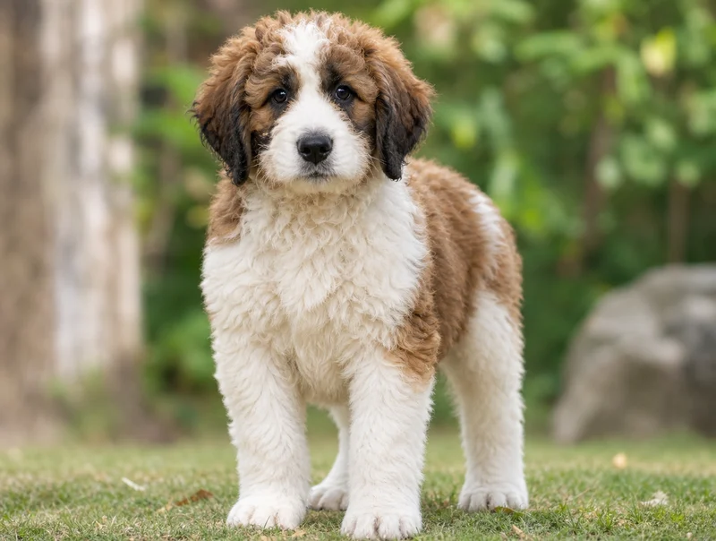 Saint Bernard Poodle Mix Puppies illustrative mixed-breed example
